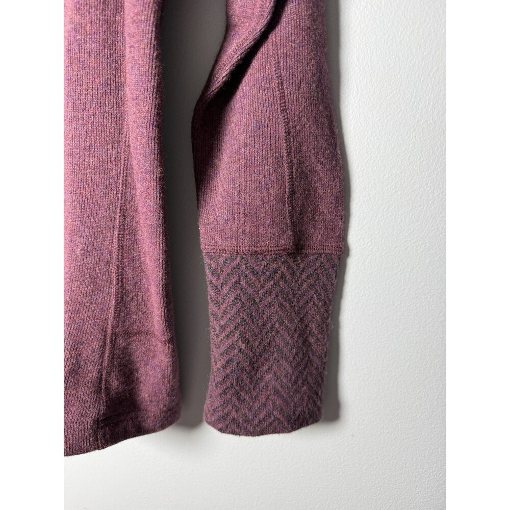 Prana Lucia Sweater Wool Blend Mock Neck Womens Medium - Burgundy - Picture 5 of 11